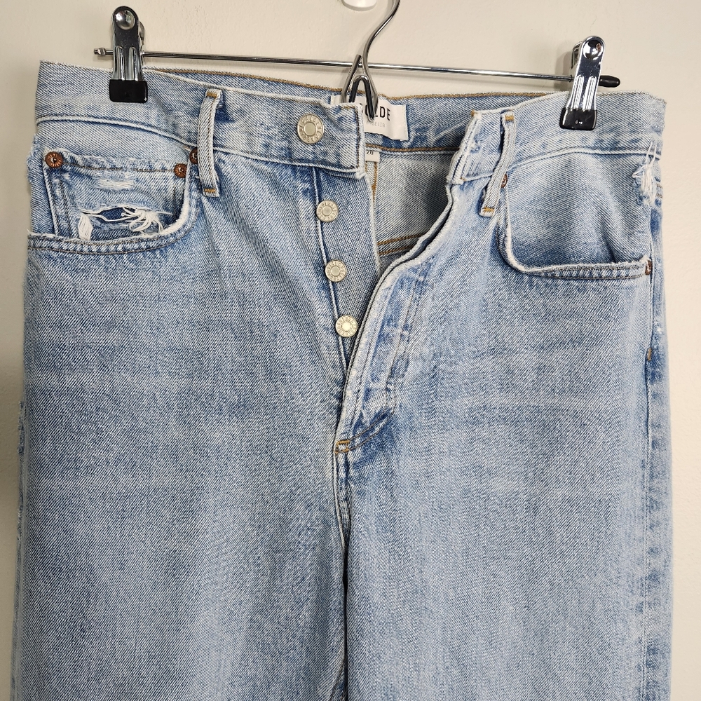 AGolde 90s Loose Fit Jeans Organic Cotton Size 26 Light Wash - Picture 2 of 13
